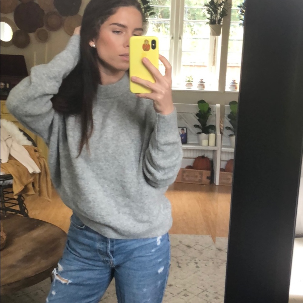 Grey super soft crewneck sweater H&M